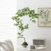 Bonsái de Arce de Agua Corriente con Forma Planta Verde Purificadora de Aire Adorno Decorativo Estilo Zen Chino para Sala de Estar Fácil de Cultivar para Principiantes Bonsái