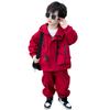 Conjunto de Trabalho de Primavera para Meninos 2026 Novo Conjunto Casual Elegante de Duas Peças para Crianças, Roupas Modernas e da Moda para Crianças Pequenas