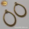 Al por mayor Yiwu artículo DIY accesorios para joyería pendientes de aleación pendientes colgantes cara redonda colgante delgado