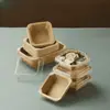 Caja de embalaje portátil, tazón octagonal cuadrado, caja para cubiertos de fruta, tapa transparente, caja de almuerzo ligera para ensalada de comida, picnic, fácil de usar y portátil