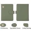 Portapasaporte Personalizado para Comodidad en el Viaje, Estuche Protector de Pasaporte Portátil, Cubierta de Pasaporte Anti-magnética, Cubierta de Pasaporte de Color Sólido PU con Hebilla Magnética