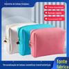Bolsa de Cosméticos Amazon Feminina de Couro PU Impermeável Portátil Bolsa de Higiene Pessoal de Viagem Bolsa de Armazenamento Bonita para Armazenar Produtos de Higiene Pessoal Personalizada