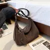 Bolso bandolera de cuero suave casual simple de gran capacidad para mujer, nuevo modelo de moda, versátil para el trabajo, bolso tipo empanada
