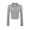 Ropa de Mujer al por Mayor Transfronteriza Estilo Europeo y Americano Cuello de Camisa Color Sólido Manga Larga Top + Cintura Elástica Aspecto Adelgazante Pantalón Recto Traje