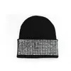 Chapéu de Tricô Outono e Inverno Transfronteiriço com Strass em Aba Chapéu Pulôver Fashionável Chapéu Quente de Lã para Exterior Amazon Aliexpress