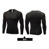 Ropa de trabajo de entrenador personal ropa de secado rápido que absorbe el sudor alta elasticidad mallas deportivas para hombre manga larga ropa de entrenamiento para entrenador de fitness