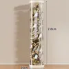 Balde de Armazenamento Cilíndrico Grande Capacidade Rack de Armazenamento de Garrafas Vazias Produtos de Cuidados com a Pele para Bonecas Acrílico Cosméticos Frascos Transparentes Potes