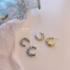 Pendientes de cadena semicircular con palabra C para mujer, temperamento coreano, pendientes de viento frío, Dongdaemun ins Wind Joker, joyería para las orejas al por mayor