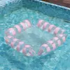 En stock envío rápido piscina de agua plegable tumbona de natación hamaca flotante de agua a rayas flotador de natación cama flotante