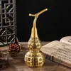Enfeites de Abóbora Baifu de Latão Abertura Superior e Inferior Oca Bênção Abóbora Grande Decoração de Sala de Estar Armário de Vinho Enfeites Fulu