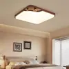 Lámpara de Techo para Sala de Estar Retro Americano Color Nogal Lámpara Principal para Recibidor Nuevo 2025 Estilo de Mediados de Siglo Lámparas para Dormitorio