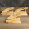 Mesa de barbacoa de madera estilo japonés paso a paso plato elevado para sashimi sushi plato de concepto artístico plato creativo para hot pot