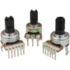 Potenciômetro de volume tipo vertical 121 para alto-falantes de computador, rádios, gravadores de DVD, simples de 3 pinos, duplo de 6 pinos B50K