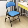 Taburete Sencillo con Respaldo, Silla Plegable para el Hogar, Silla de Comedor Portátil, Silla de Oficina, Silla para Conferencias de Capacitación, Silla para Computadora de Dormitorio