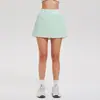 Deportiva Transfronteriza Dos en Uno Anti-Exposición Tenis Bádminton Bloqueo de Color Cintura Alta Falda Corta Yoga Running Falda de Línea A para Mujer Verano