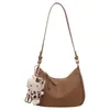 Otoño 2026 Nuevo Elegante Bolso Casual Simple de Cuero con Cera de Abeja Gran Capacidad Bolso de Hombro Individual Cruzado Chic Retro Bolso de Axila