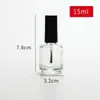 Fábrica de Xuzhou material branco cristal 5ml10ml15ml quadrado redondo frasco de esmalte frasco de vidro frasco de tinta engarrafado