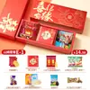 Caixa de Presente de Doces para Casamento Finalizada com Açúcar, Lembrancinhas de Casamento Estilo Chinês, Conjunto de Caixas de Doces para Casamentos