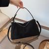 Bolsa 2024 Outono e Inverno Nova Bolsa de Ombro de Couro Genuíno Fosco Bolsa de Mão Simples da Moda Feminina Bolsa de Ombro de Grande Capacidade
