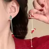 Atmósfera Navideña Lujo Accesible Nicho Otoño e Invierno Pendientes de Alta Gama Pendientes para Mujer Únicos Elegantes Clips para Orejas de Árbol de Navidad
