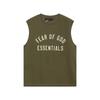 Essentials Hhh Marca Trendy Americana Estampado de Letras High Street Holgado Chaleco Niebla Camiseta sin Mangas Casual para Hombre y Mujer