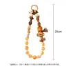 Corrente de celular de pedra natural feita à mão, novo estilo chinês, amuleto dos cinco elementos, cordão de celular, pulseira de pulso, chaveiro de ursinho para mulheres