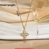 Collar para Mujer, Flor de Cuatro Hojas de Celebridad de Internet, Flor de Circonita, Diseño Nuevo de Nicho, Cadena Elegante de Acero de Titanio para Clavícula, Joyería