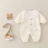 Ropa de Primavera y Otoño para Bebés y Niños Pequeños, Nuevo Pelele Estilo Princesa para Bebés Niñas, Elegante Mono Continuo sin Costuras para Recién Nacidos en Otoño