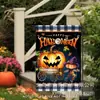 Banderas de Jardín Personalizadas Transfronterizas con Gato Negro, Calavera, Elfo, Calabaza, Decoraciones de Patio de Halloween, Banderas Impresas por Ambos Lados