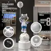 Proyección de cielo estrellado astronauta decoración de sala de estar, gran mueble de TV de pie adorno, regalo de inauguración de casa nueva