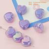 Cuentas acrílicas con forma de corazón de sándwich de caramelo de leche Huhu, accesorios para collar y pulsera de cuentas hechos a mano