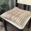 Algodón Cuadros Blanco y Negro Cojín Suave para Asiento Oficina Cojín Largo Silla Estudiante Trasero Lindo Cojín Espeso de Felpa