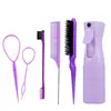 Conjunto de Ferramentas de Cabeleireiro Atacado Transfronteiriço, Pente para Linha do Cabelo, Pincel de Maquiagem, Frasco Borrifador Contínuo de Alta Pressão, Modelagem de Cabelo