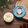 Nuevos sellos de lacre de la serie navideña con diseños de muñeco de nieve, Papá Noel y renos, hechos de latón para decoración de diarios