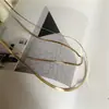 Jin Meilai Joias Nova Corrente de Colar Dupla Camada Coreana Celebridade da Internet Elegante Luxo Leve Corrente de Colar Colar Simples Personalizado Acessórios