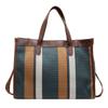 2025 Nueva Bolsa de Lona Original de Gran Capacidad con Combinación de Colores para Mujer, Moda para Ir al Trabajo, Estudiante, Clase, Todo Combinable, Bolso Tote de Hombro