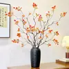 Estilo Zen Chinês Folhas de Outono Artificiais Flores Falsas Enfeites Sala de Estar Mesa de Centro Decoração Estilo Vintage Arranjo Floral Peça Única Dropshipping
