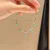 Romántico en su Máxima ExpresiónPulsera Brillante de Diamantes de Colores Estrellados de Ensueño, Estilo Coreano, Suave y Elegante, Accesorio de Moda Versátil para el Viaje Diario