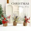 Venda Quente Transfronteiriça Mini Enfeites de Árvore de Natal Decoração de Natal Simulação Árvore com Tronco de Casca de PE em estoque Atacado