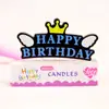 Velas de Cumpleaños Personalizadas de Letras Dibujos Animados Coloridas Decoración para Hornear Pasteles Creativa Marca de Letras Inglesas Velas para Fiesta