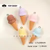 Colgante de Cadena para Teléfono de Resina con Forma de Cono de Helado Accesorio Hecho a Mano DIY Colgante para Bolso de Mujer Decoración Cierre de Langosta