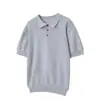 Fábrica de Origen Estilo Urbano Texturizado Simple Estilo Maduro Color Sólido Camisa Polo de Manga Corta Moderna para Hombre Casual Top con Cuello para Pareja