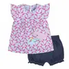 Comercio Exterior Ropa Infantil Verano Nuevo Transfronterizo Al por Mayor Hombres y Mujeres Bebé Manga Corta Pantalones Cortos Camiseta Conjunto de Dos Piezas