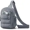 Bolsa Transversal de Algodão Personalizada de Fábrica com Material para Baixo Cor Lisa Bolsa de Cintura Diária Bolsa Transversal Grande Capacidade Bolsa no Peito Logotipo Personalizado