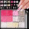Caja de juego de joyas para uñas de mariposa con cinta caliente transfronteriza, luna perla amor resina accesorios para uñas DIY al por mayor