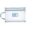 Bolsa de matéria para estudante, dupla, de malha de nylon transparente, bolsa para armazenamento de lição de casa e provas, grande capacidade, bolsa para tutoria, bolsa para arquivos A4