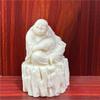 Talla de Fruta de Marfil Una Armonía Piao Buda Reclinado Maitreya Sonriente Decoración de Escritorio para el Hogar Artesanías Adornos