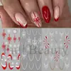 Beleza Total Transfronteiriça Novos Adesivos de Nail Art Natal Outono e Inverno Floco de Neve Presente Festival Adesivos de Linha Francesa