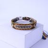 Cuerda de Mano Tejida a Puntos de 1.5cm Colorida Estilo Étnico Nepalí Pulsera Tejida Pulsera Ginebra Pulsera de la Amistad