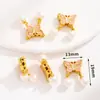 Nuevo Estilo Chino Chapado en Cobre Oro Real Separador de Cuentas Gotas de Aceite Colgante Geométrico Dorado Antiguo Charm para Pulsera Accesorios de Joyería DIY